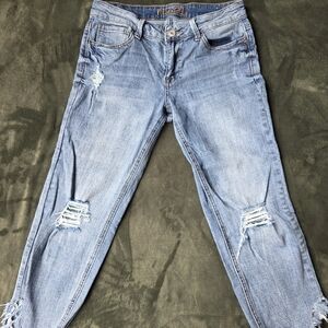 Rue21 Light Wash Distressed Boyfriend Jeans